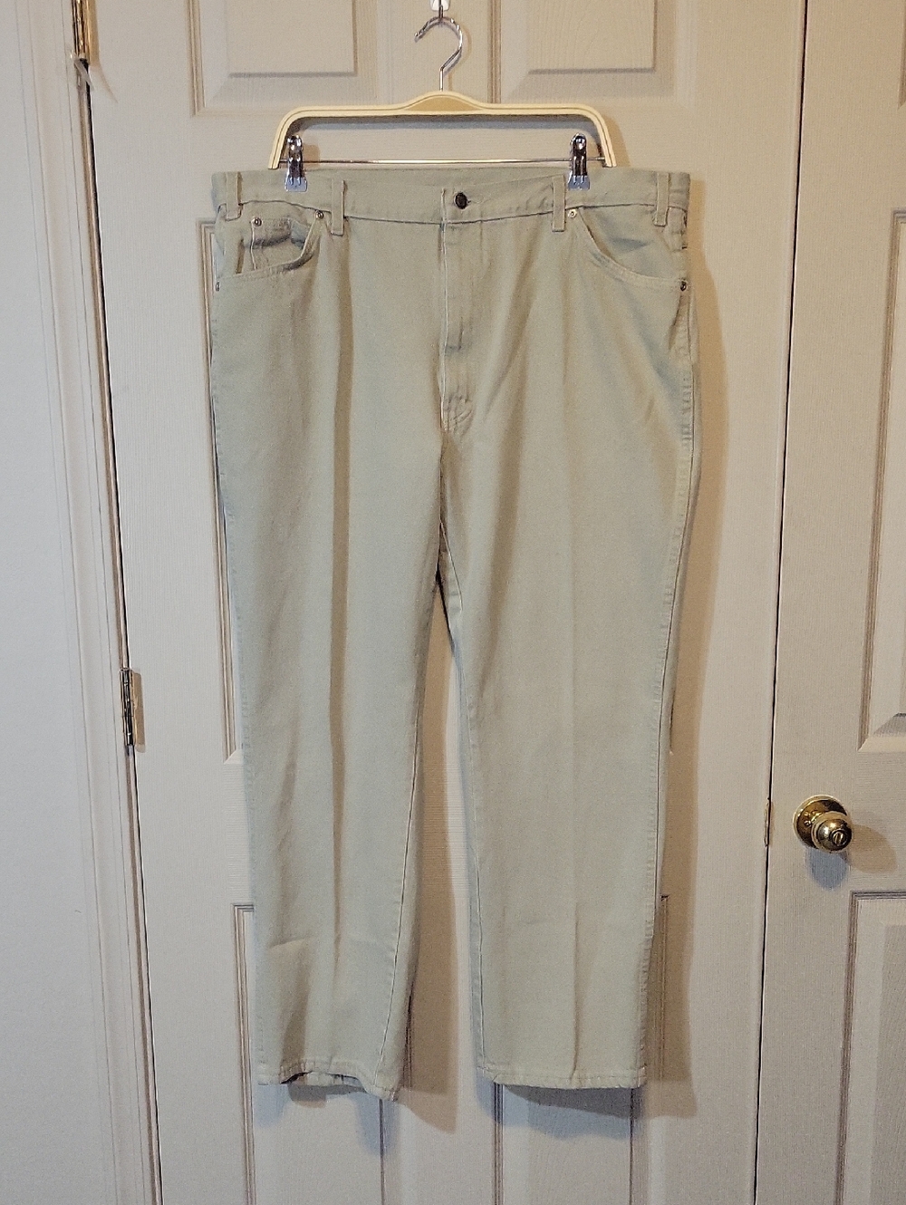 Dickies Beige/Tan Work Pants with Logo Patch